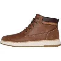 SKECHERS Wasserdichte Garlan Deno-Stiefel mit entspannter Passform, Braun 45.5 EU