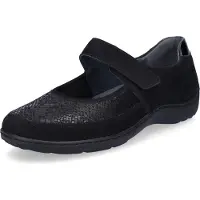 Waldlaufer Damen Klett Slipper schwarz 3,5