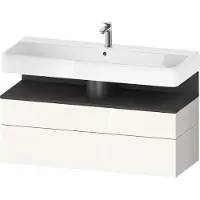 Duravit Qatego Waschtischunterbau, 1 Auszug und 1 Schublade, 1190x470x590mm, Nische Graphit Matt, QA
