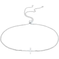 Elli Armband Kreuz Glaube Symbol Kugel Verstellbar 925 Silber Elli Silber