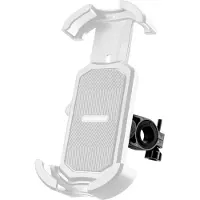 RockBros Handyhalterung Fahrrad Handyhalter Motorrad, Universal Handy Halterung für Smartphone Weiß (Lneker)