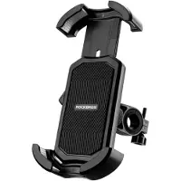 RockBros Handyhalterung Fahrrad Handyhalter Motorrad, Universal Handy Halterung für Smartphone Schwarz (Lenker)