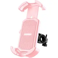 RockBros Handyhalterung Fahrrad Handyhalter Motorrad, Universal Handy Halterung für Smartphone Rosa (Lenker)