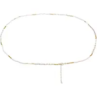 Elli Bauchketten und Fußketten Set "Schmuckzubehör Glasperlen Pastell Süßwasserperlen 925 Sterling Silber" Gr. 75, bunt, Schmuck_Sets, Damen, 75, Bauchketten und Fußketten Set