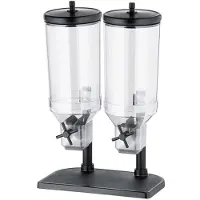 Aps FRESH+EASY Cerealienspender, Lagerbehälter und Spender für Frühstückscerealien, Deckelfarbe: schwarz, duo