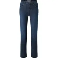 ANGELS 5-Pocket-Jeans "DOLLY 3.0", Damen, Gr. 36, Länge 28, blau (schwarz indigo used), Denim/Jeans, Obermaterial: 92% Baumwolle, 6% Polyester, 2% Elasthan, straight fit lang, Jeans 5-Pocket-Jeans