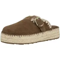 Mou für Damen. MU.SW641000A Wildlederclogs Juteclog einfarbig braun (39), 3 bis 5 cm, Keine, Lässig