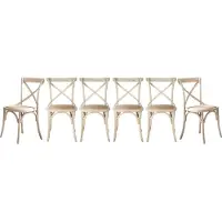 Signature - Set aus 6 Stühlen aus Massivholz und Wiener Geflecht L61 cm - BISTROT