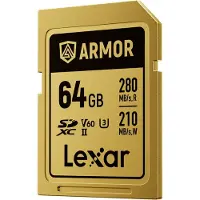 Lexar Sdxc Pro Gold Series Armor Uhs-ii 64gb V60 Ip68 Speicherkarte