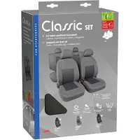Lampa Classic Sitzschonbezug Vorne und Hinten Polyester Schwarz Grau Sitzbezug