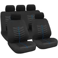 Lampa Rapid Sitzschonbezug Sitzbezüge Set Vorne und Hinten Universal Polyester Schwarz Blau
