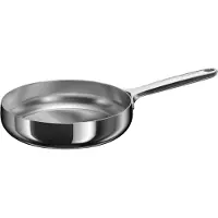 Berghoff Home Bratpfanne Ø 24 cm, Edelstahlpfanne, & PTFE frei, Induktion, Elektro, Keramik & Gas, Spülmaschinenfest, Stellar Steel