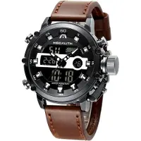 Megalith Herrenuhr Sportlich Militär Digitaluhr LED Groß Zifferblatt Uhren fur Männer Digital Analog Armbanduhr Herren Wasserdicht Stoppuhr Wecker Kalender