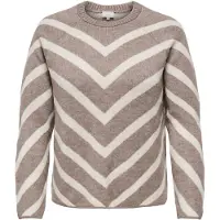 ONLY Pullover in Taupe/ Creme - S-42/44