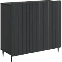 vidaXL Sideboard Schwarz 89 x 34,5 x 82 cm Holzwerkstoff