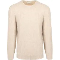 Profuomo Pullover Rib Wool Blend Sand - XXL