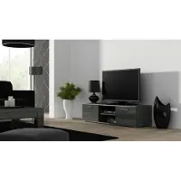 Cama SOHORTV140SZ/SZ, Grau, Partikelbord, Grau, Partikelbord, 1 Regale, Laminat