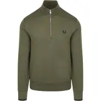 Fred perry Half Zip Pullover Dunkelgrün Z50