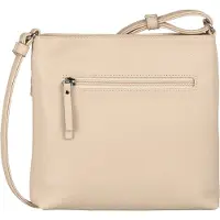 Gabor Umhängetasche "Faye", Damen, Gr. B/H/T: 23cm x 22,5cm x 4,5cm, beige, Lederimitat, clean, gepflegt, unifarben, Taschen Umhängetasche, Damen Schultertasche mit Logoprägung