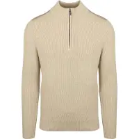 Suitable Half Zip Pullover Patch Ecru