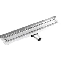 Gelco MANUS PIASTRA Bodenrinne aus Edelstahl mit Rost für Fliesen, wandhängend, L-950, DN50