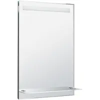 A&n&a aqualine Aqualine Spiegel mit LED-Licht und Ablage 60x80cm, Glasablage, Knopfschalter