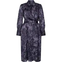 Seidensticker Sommerkleid "Schwarze Rose", Damen, Gr. 6XL (52), Normalgrößen, schwarz (grau), 100% Viskose, bedruckt, regular fit, Kleider Sommerkleid, 1/1 Kragen Druck