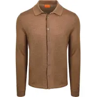 Suitable Cardigan Shirt Merino Camel