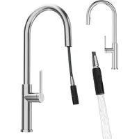 Granitan - Küchenarmatur - Wasserhahn Küche Höhe 53 cm - Chrom - 2 Strahlarten - PRATI