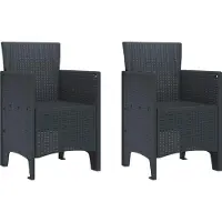 Syfax Gartenstuhl 2 pcs Anthrazit 53 x 49 x 85 cm Polypropylen