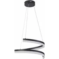 REALITY IMPORT Hängeleuchte LED Monacor, schwarz, 28W, Farbtemperatur: warmweiß, Lichtstrom: 2240lm, Material: Acryl, Abmessungen: 120x40x40cm, Schutzart: IP20, Modell: Reality