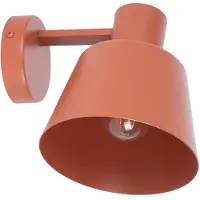 Sigma Wandleuchte Dunka, ziegelrot, 1-flammig, Stahl, Höhe 17 cm