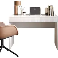 CALICOSY Schreibtisch SMILE in Weiß - (W) 110 x (H) 76 x (L) 50 cm | Gr.: onesize
