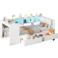 MODFU Bequemer Armlehnenstuhl Relaxsessel mit weicher Polsterung, Loungesessel mit dickem Kissen, komfortabel, modernes Weiß