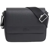 Lacoste Chantaco Messenger-Tasche aus Leder Schwarz