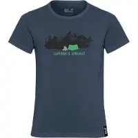 Jack Wolfskin T-Shirt Hiking Graphic Tee Print Kinder Midnight Sky-Größe 140