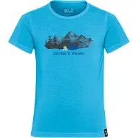 Jack Wolfskin T-Shirt Hiking Graphic Tee Kinder Print Empire Blue-Größe 176