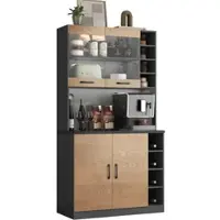 STILVORA Sideboard mit LED-Beleuchtung&Glastür,Aufwahrungsschrank aus Spanplatte mit Holzsockel,Beistellschrank mit Hochglanz,weiß