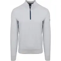 State of Art Half Zip Pullover Melange Hellblau