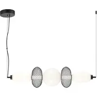 Milagro Lighting Hängelampe Arame , schwarz, für Wohn- / Esszimmer, Glas, Modern
