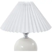 LINDBY Tischleuchte Kerimi, Keramik, creme, 29 cm
