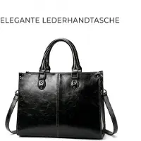 Tollzwood Damen Handtasche Schwarz, Elegante Business Henkeltasche, Umhängetasche mit Schultergurt, Hochwertiges Kunstleder