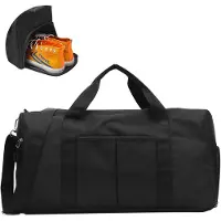 Unyqoos Sport- & Reisetasche 25 L, wasserabweisendes Oxford 45×24×23 cm – Schuhfach mit Lüftungsöffnungen, Nass-/Trocken-Fach, Trolley-Sleeve