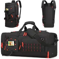 Unyqoos Multifunktionale Sport- & Reisetasche 50 L – 3‑in‑1 als Sporttasche, Rucksack & Weekender, wasserabweisend, Nassfach & gepolstertes Laptopfach