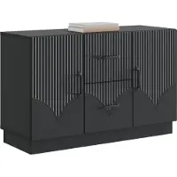 vidaXL Sideboard Schwarz 89 x 34,5 x 57 cm Holzwerkstoff