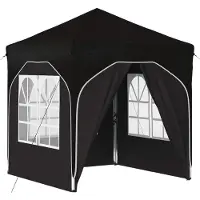 vidaXL Pop-up Partyzelt 192 x 192 x 245 cm Schwarz