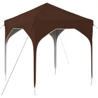 Syfax Pop-up Partyzelt 194 x 194 x 245 cm Braun