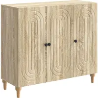 vidaXL Sideboard Sonoma-Eiche 89 x 34,5 x 80 cm Holzwerkstoff