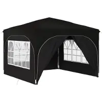 vidaXL Pop-up Partyzelt 290 x 290 x 245 cm Schwarz