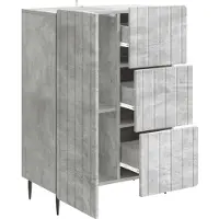 vidaXL Sideboard Betongrau 66 x 34,5 x 91,5 cm Holzwerkstoff
